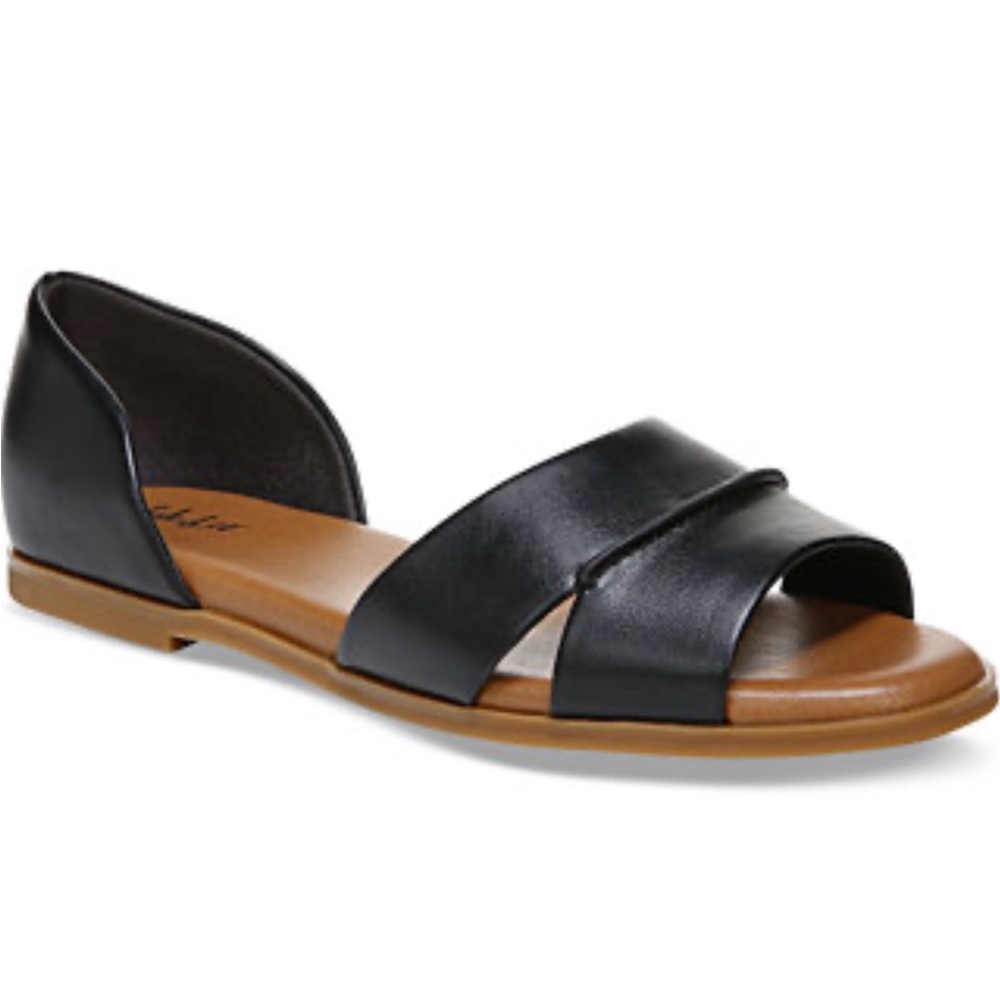 Style & Co Vieni Black D'Orsay Flat Sandals - Size 5 (NIB)